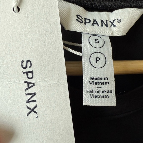 NWT SPANX Sleek Jersey Ruched Tank Dress Black Midi Minimalist Comfy Witchy S - Picture 7 of 7